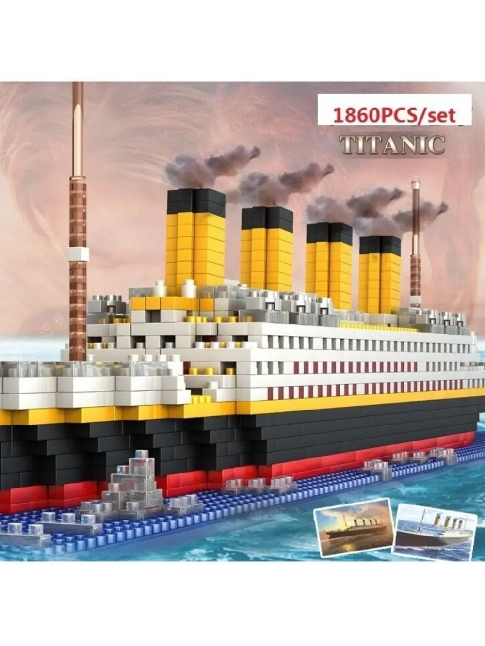 Titanic Building Blocks Ship Model 1860 pieces for ages 14+ NEW